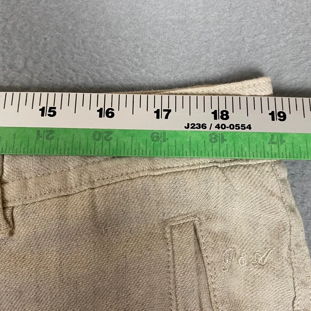 Porter & Ash Washable Linen Blend Slim Fit Drawstring Pants Mens 36 Tan NWT